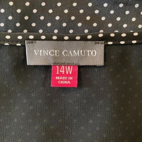 🔥 3/$15 🔥Vince Camuto Sleeveless Blouse Lightweight Flowy Academia Grandma 14W - Picture 4 of 4